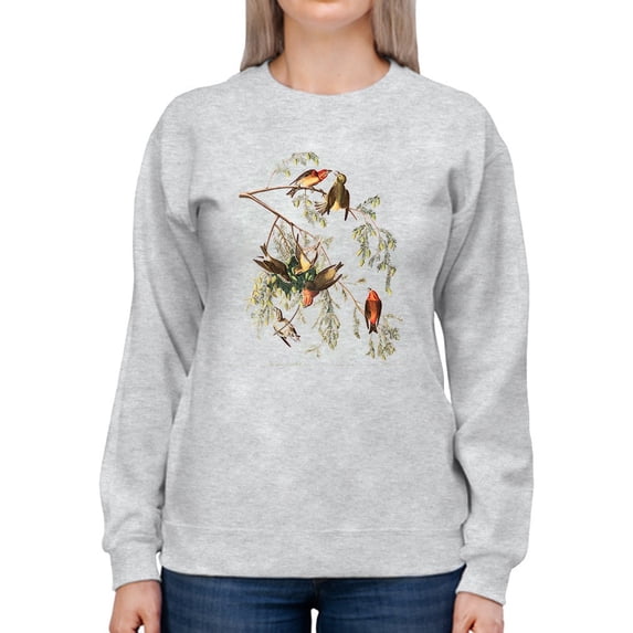 American Crossbills Sweatshirt Women -John James Audubon Designs, Female 3X-Large