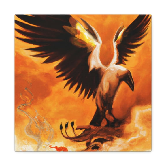 American Crow Panting. - Canvas