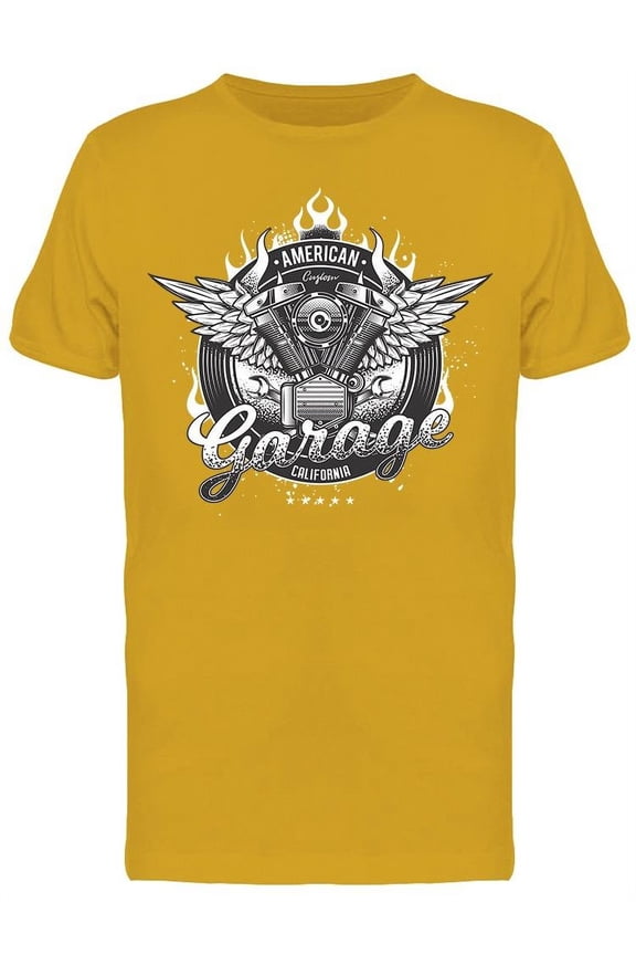 American Custom Garage Design T-Shirt Men -Image by Shutterstock, Male 3X-Large
