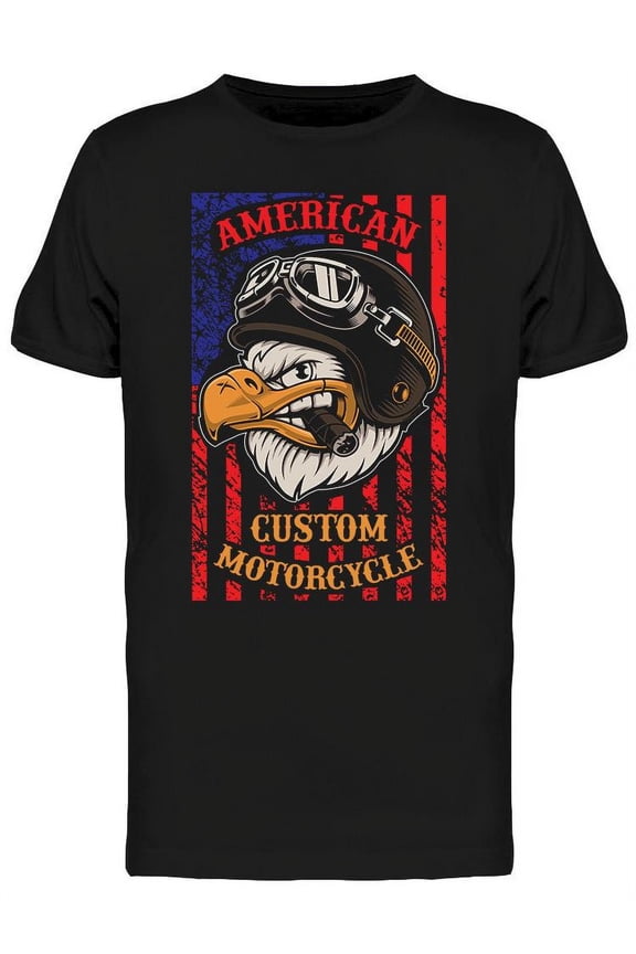 American Custom Moto T-Shirt Men -Image by Shutterstock, Male Large