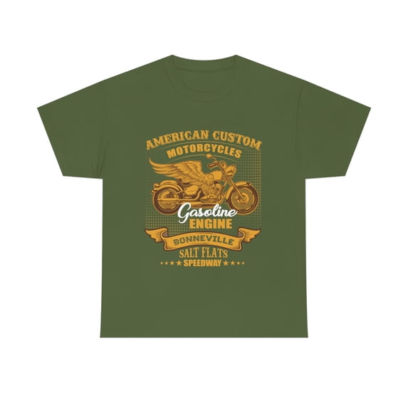 American Custom motorcycle Unisex Heavy Cotton Tee S-5X