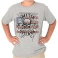 thumbnail image 1 of American Customs USA Biker Skull Crewneck T Shirts Boy Girl Teen Brisco Brands XS, 1 of 6
