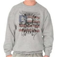 thumbnail image 1 of American Customs USA Biker Skull Unisex Plus Fleece Graphic Sweatshirt Brisco Brands 2X, 1 of 6