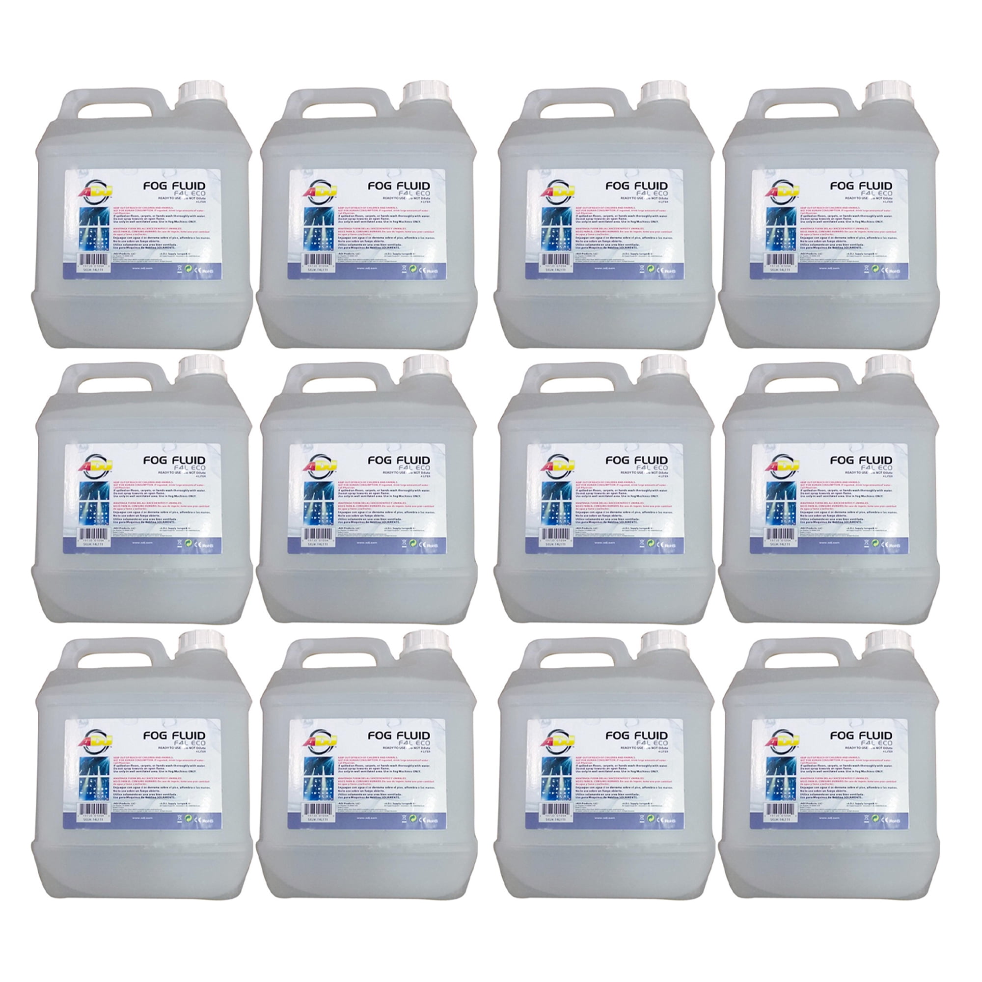 American DJ 4 Liters of Fog/Smoke/Haze Machine Liquid Juice F4L ECO (12 Pack)