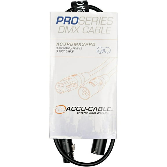 American DJ AC3PDMX5PRO Professional DMX Lighting Cable 3 ft.