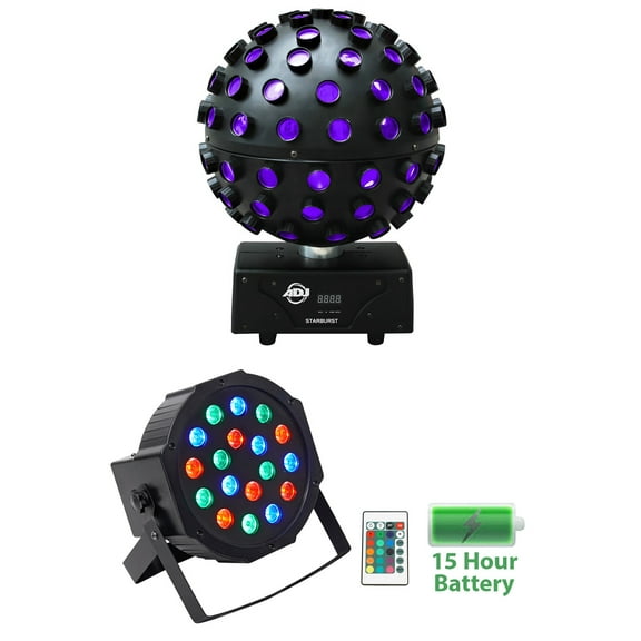 American DJ ADJ Starburst LED Sphere Shooting Beam Effect+Battery Par Light