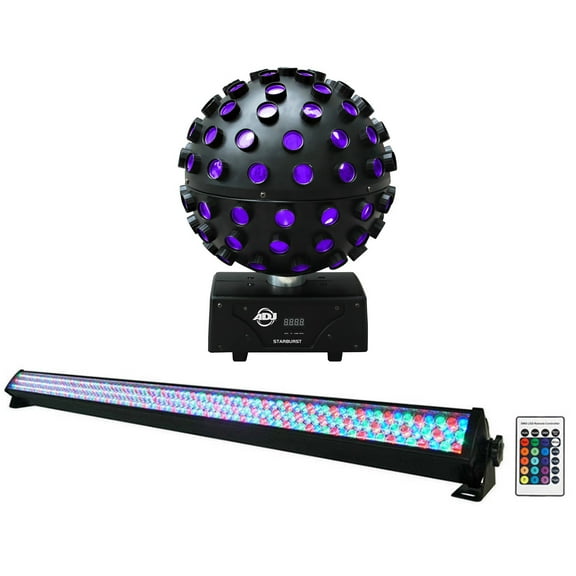 American DJ ADJ Starburst LED Sphere Shooting Beam Lighting Effect+ROCKSTRIP