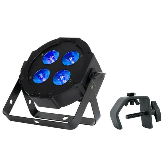 American DJ Eliminator Mega Hex L Par RGBLA+UV LED DMX Wash Light+Remote+Clamp