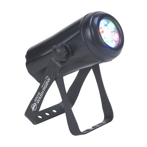 American DJ MICRO WASH RGBW New Mini Par Can Fixture W Dual Bracket System Black