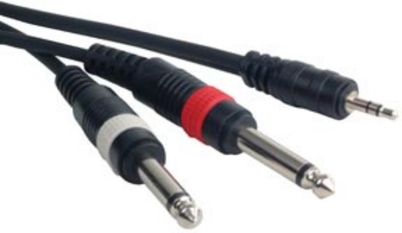 American DJ MP4-15 15Ft Mini Plug To Dual 1/4