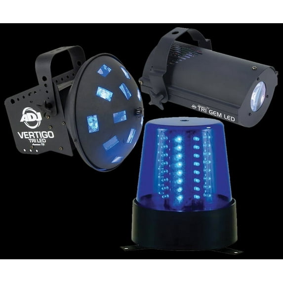 American DJ TRI LED PP 2 New Lighting System Vertigo Tri LED Tri Gem LED B6B LED