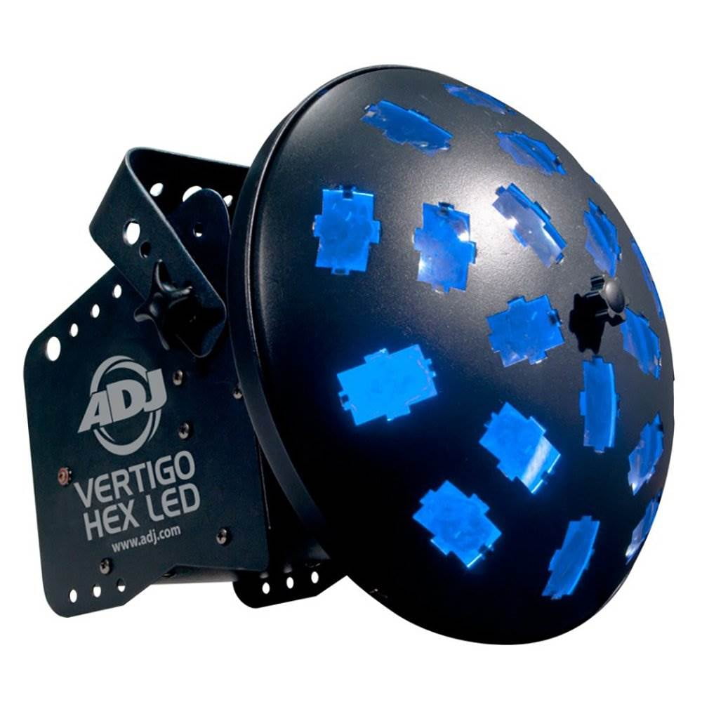 Black LED Disco Ball Light Fixture with Multi-Color Effects