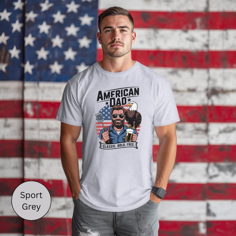 American Dad BBQ Tee – Patriotic Father’s Day Grilling Shirt - Walmart.com