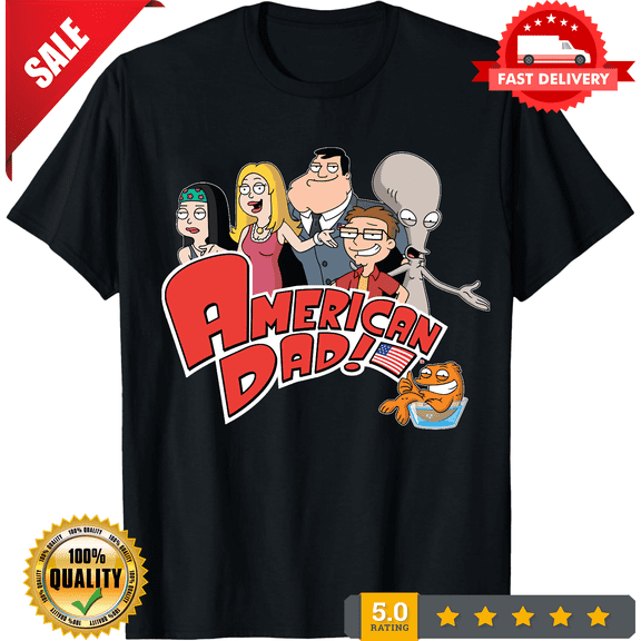 American Dad Family With Logo T-Shirt, LIMITED EDITION-TH62898