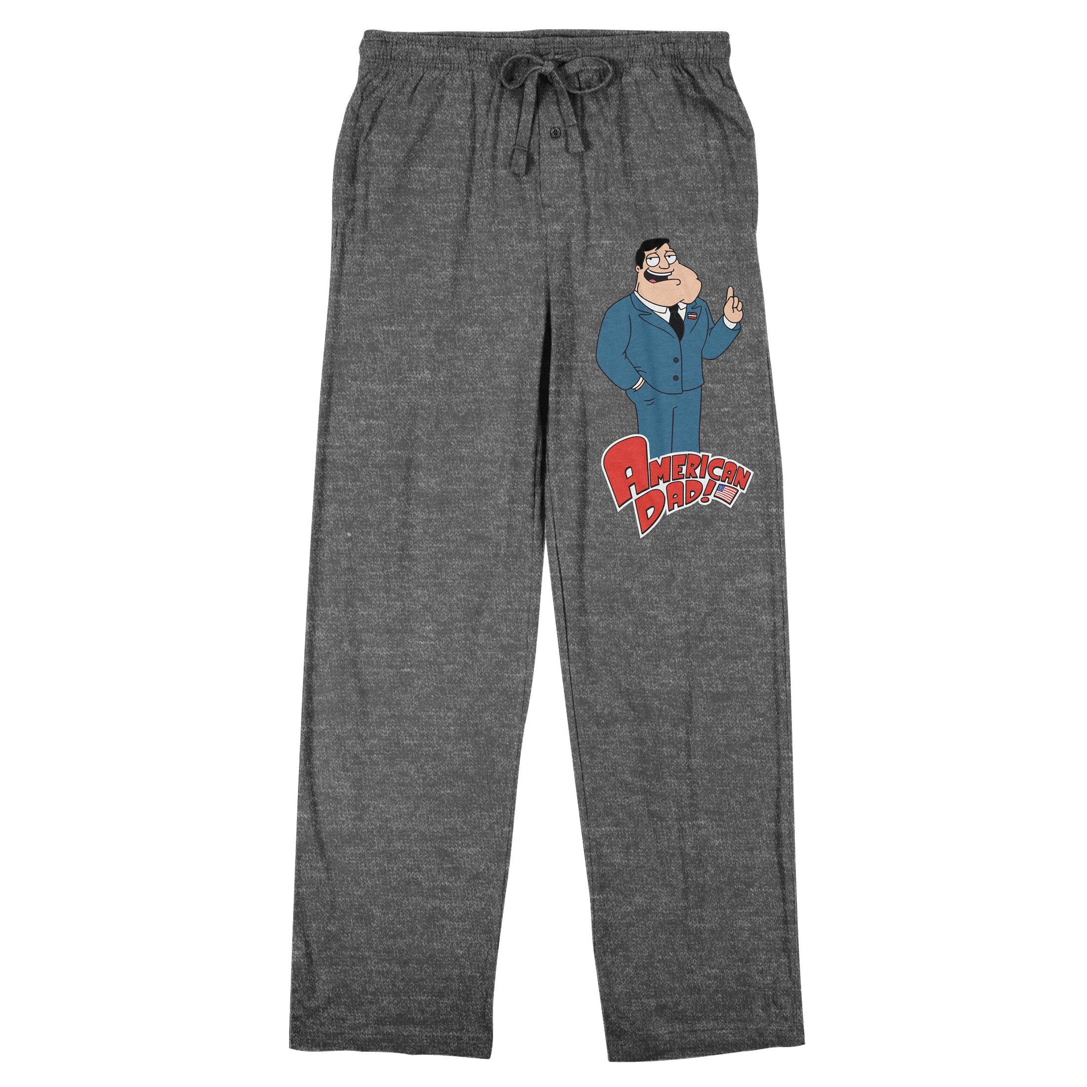 American Dad Men s Heather Grey Sleep Pants Medium