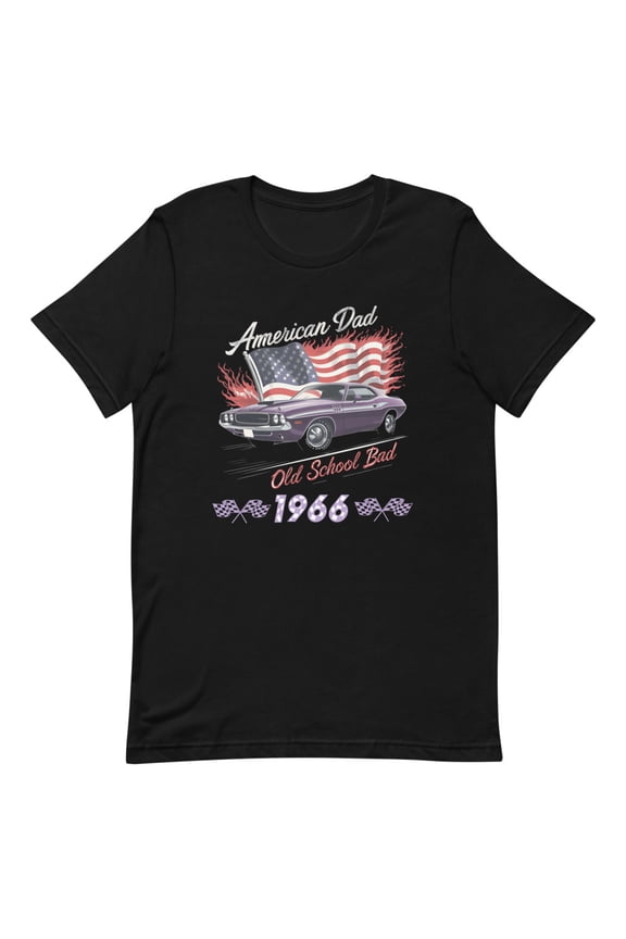 American Dad Old School 1966 Pride,Muscle Car Graphic Shirt, Birthyear Tee (2XL)