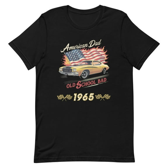 American Dad Old School Bad 1965,Muscle Car Graphic Shirt, Birthyear Tee (3XL)