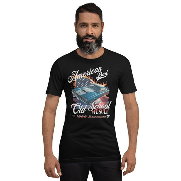 American Dad,Old Schools Classic Car, 1966 Barracuda T-Shirt, Car Gift (XS)