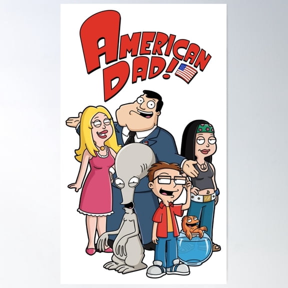 American Dad Poster Wall Art, Modern Wall Decor For Living Room Bedroom, 8x12 UNFRAMED