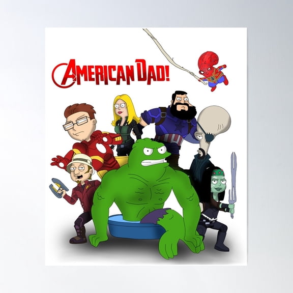 American Dad Poster Wall Art, Modern Wall Decor For Living Room Bedroom, 8x12 UNFRAMED