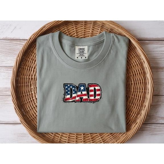 American Dad Shirt 4th of July Dad Tee Patriotic Father Gift US Flag TShirt Fourth of July