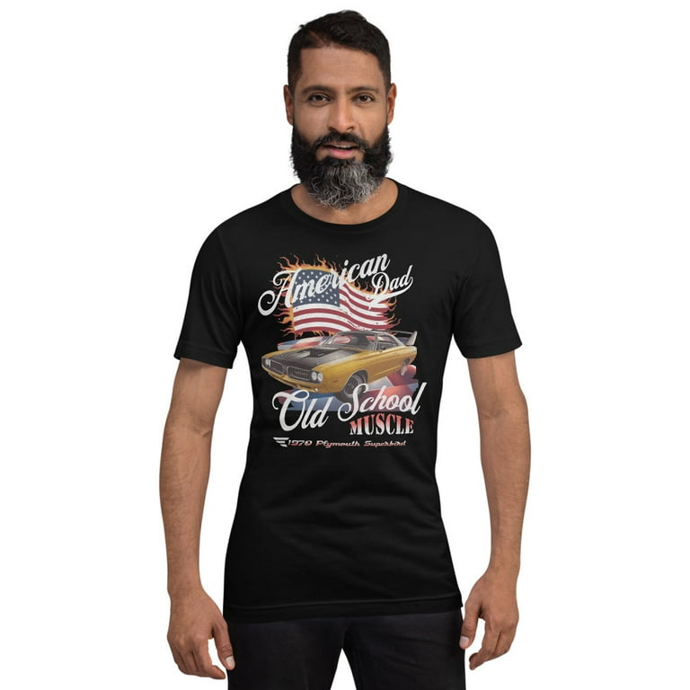American Dad T-Shirt,Old Schools Classic Car, Retro Auto (L