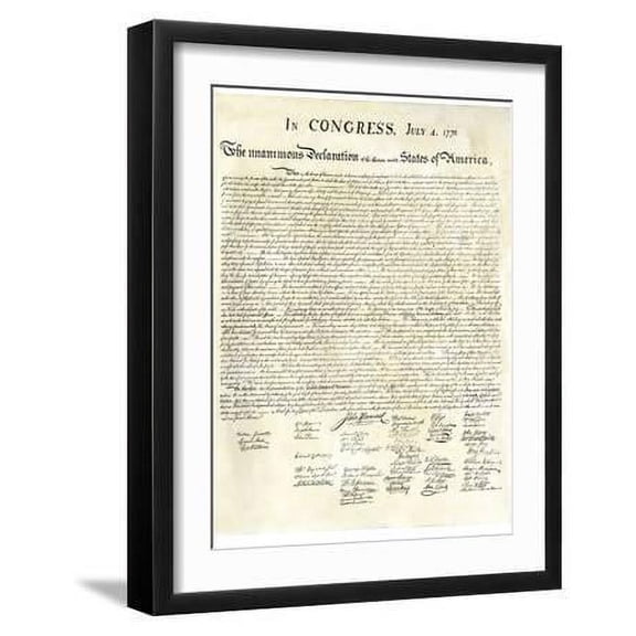 American Declaration of Independence, c.1776, World Culture Framed Art Print Wall Art Sold by Art.Com