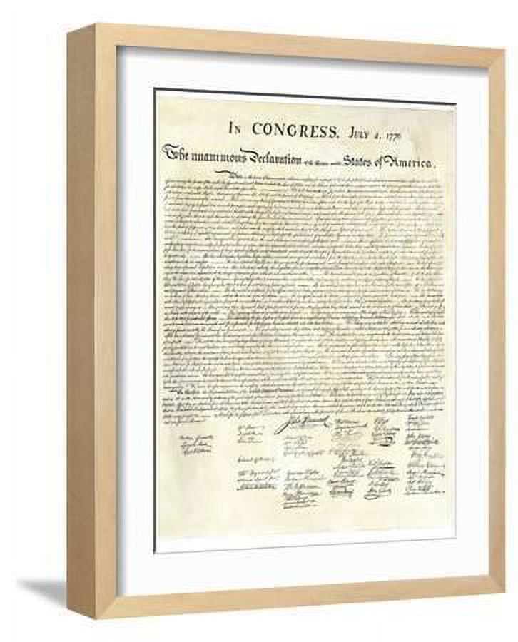 American Declaration of Independence, c.1776, World Culture Framed Art ...