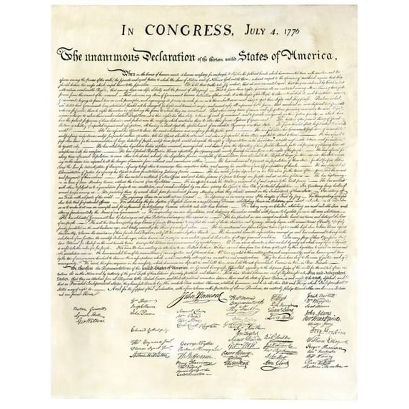 American Declaration of Independence, c1776, World Culture Unframed Giclee Print Wall Art Sold by Art.Com
