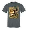 thumbnail image 1 of American Deer Adult Unisex Short Sleeve T-Shirt-Heather Gray-Large, 1 of 4