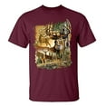 thumbnail image 1 of American Deer Adult Unisex Short Sleeve T-Shirt-Maroon-Small, 1 of 4