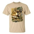 thumbnail image 1 of American Deer Adult Unisex Short Sleeve T-Shirt-Tan-XL, 1 of 4