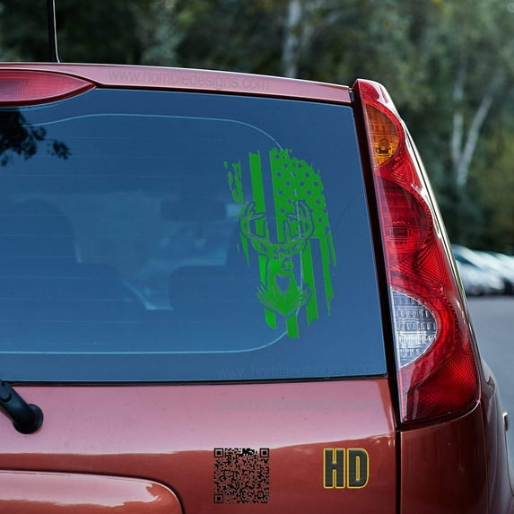 American Deer - Vinyl decal,SUV decal, Truck Decal, Car Decal, Hunter decal, hunter gift, decals for trucks, decals for SUV, Christmas gift,Patriot gift