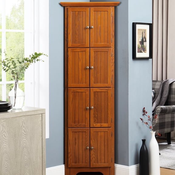 American Design Corner Chest Cabinet | Utilize Corner Space in Primary Living Area | Enjoy Organization and Style