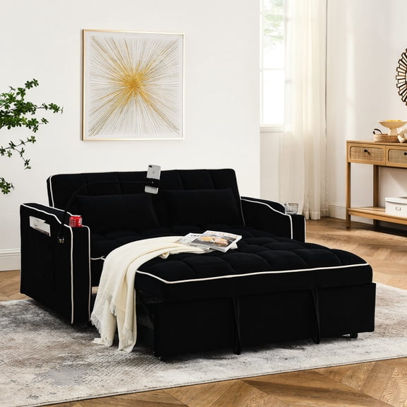 American Design Foldable Sofa Bed | With Adjustable Back and Two Pillows | Meet Different Needs in Different Spaces