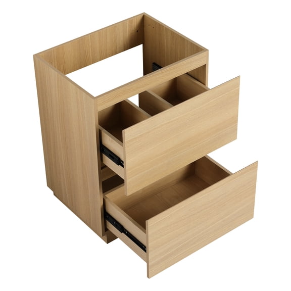 American Design Freestanding Vanity with Double Drawers for Dust and Water Protection