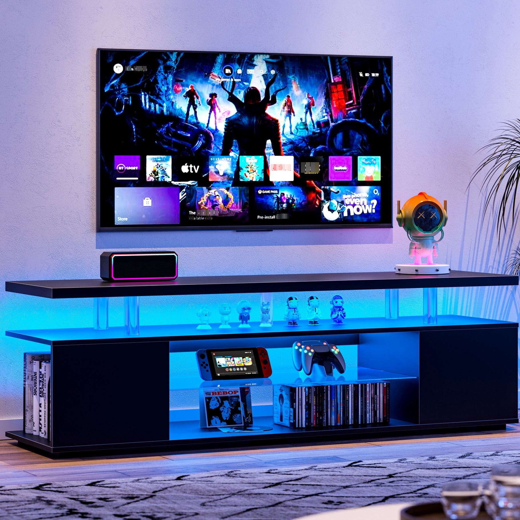 American Design Modern TV Stand for 60 - 69 Inch TVs with Multiple ...