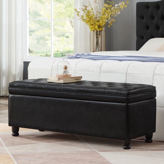 American Design Tufted - Stylish Seat with Storage - Living Area - Enjoy Tidy Space