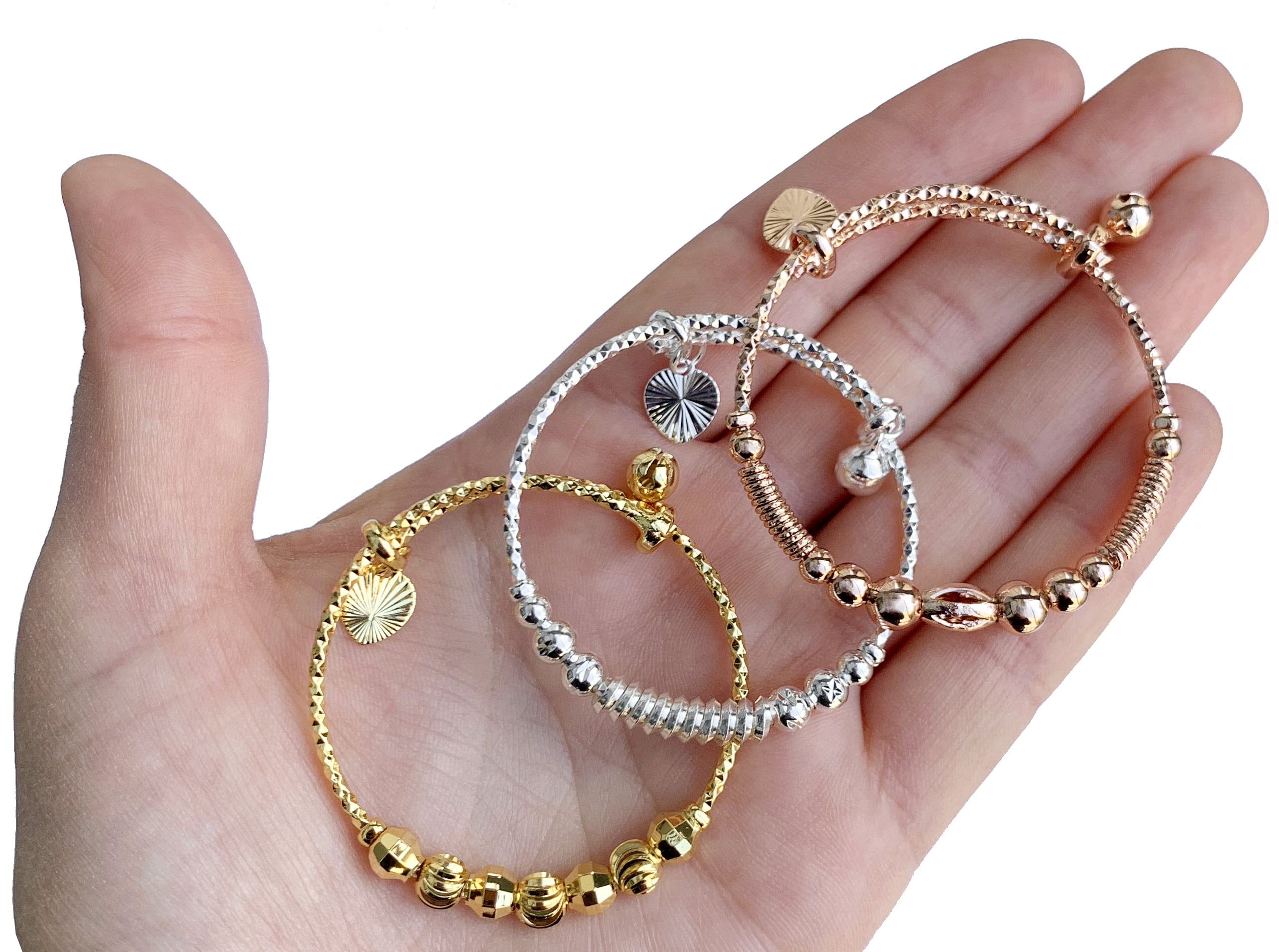 925 sterling silver handmade beaded design adjustable baby bangle bracelet,  hangings charm bangles unisex personalized kids jewelry bbk75 | TRIBAL  ORNAMENTS