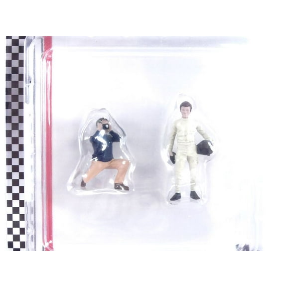 "Race Day" Two Diecast Figures Set 1 for 1/43 Scale Models by American Diorama