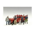 thumbnail image 1 of Firefighters 6 piece Figure Set (4 Males 1 Dog 1 Accessory) for 1/18 Scale Models by American Diorama, 1 of 3