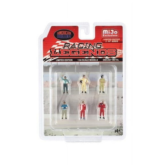 American Diorama Racing Legends 1:64 Metal Figures Set AD-76503 (6 Figures)