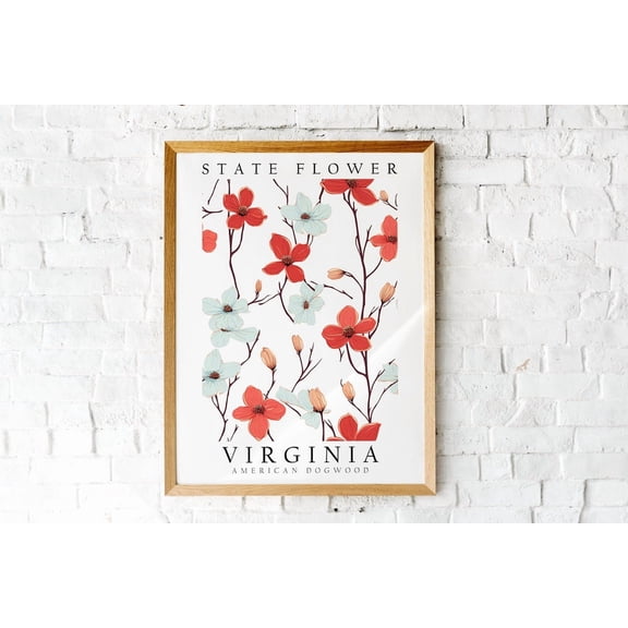 American Dogwood The State Flower Of Virginia Poster Print Wall Décor