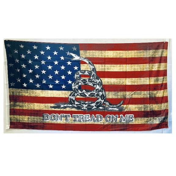American Don't Tread On Me Vintage Flag 3'X5' Rough Tex 68D Nylon