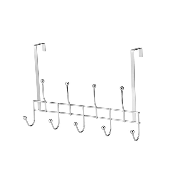American Dream Home Goods 9-Hook Over the Door Organizer, Space-Saving Door Hanger, Polished Chrome Finish