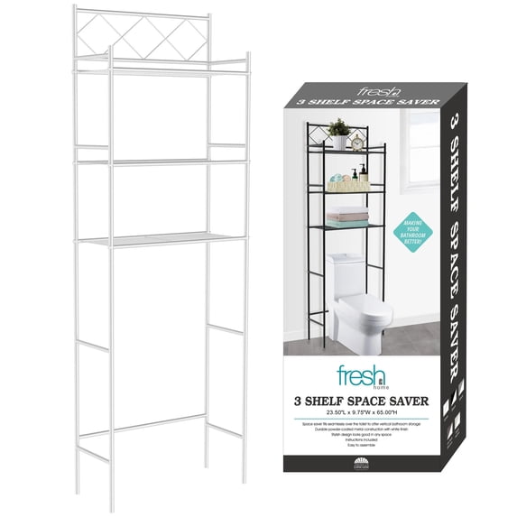 American Dream Home Goods Richards Loft 3-Shelf Over the Toilet Storage ...