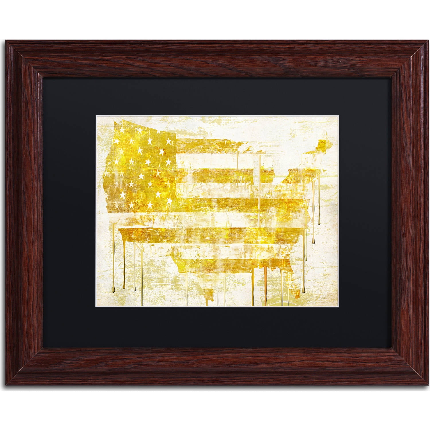 "American Dream I" Canvas Art by Color Bakery, Black Matte, Wood Frame