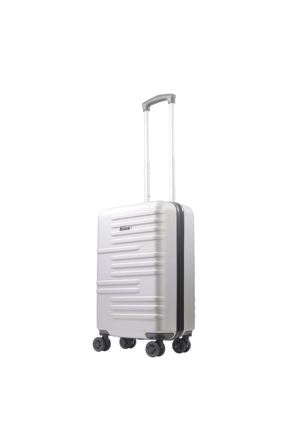 22.5 Inch Carry On Luggage, Hardshell Rolling Suitcase with Spinner Wheels, Silver Grey