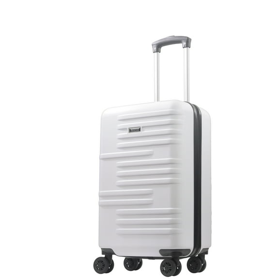 American Dreamliner 22.5 Inch Carry On Luggage, Hardshell Rolling Suitcase with Spinner Wheels, White