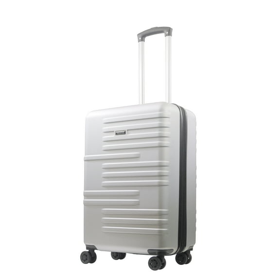 American Dreamliner 26.5 Inch Rolling Luggage, Hardshell Suitcase with Spinner Wheels, Silver Grey